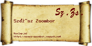 Szász Zsombor névjegykártya