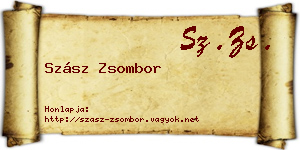 Szász Zsombor névjegykártya