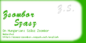 zsombor szasz business card