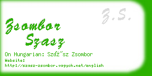 zsombor szasz business card